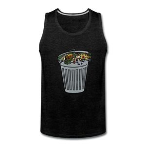 Trashure Chest Tank - charcoal gray