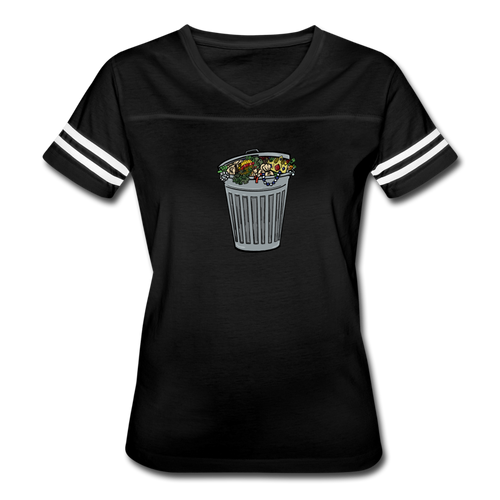 Trashure Chest Women’s Vintage Sport T-Shirt - black/white