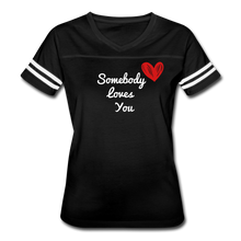 Load image into Gallery viewer, Somebody Loves You Women&#39;s Vintage Sport - black/white