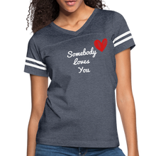 Load image into Gallery viewer, Somebody Loves You Women&#39;s Vintage Sport - vintage navy/white
