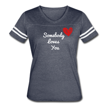 Load image into Gallery viewer, Somebody Loves You Women&#39;s Vintage Sport - vintage navy/white