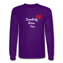 Load image into Gallery viewer, Somebody Loves You Long Sleeve T-Shirt - purple