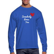 Load image into Gallery viewer, Somebody Loves You Long Sleeve T-Shirt - royal blue