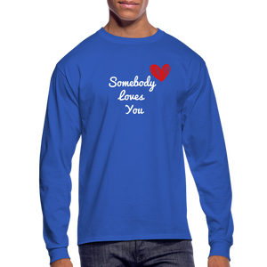 Somebody Loves You Long Sleeve T-Shirt - royal blue