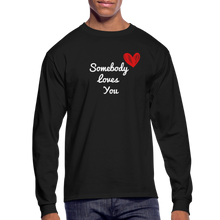 Load image into Gallery viewer, Somebody Loves You Long Sleeve T-Shirt - black