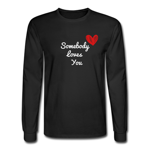 Somebody Loves You Long Sleeve T-Shirt - black