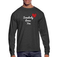 Load image into Gallery viewer, Somebody Loves You Long Sleeve T-Shirt - heather black