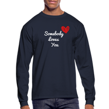 Load image into Gallery viewer, Somebody Loves You Long Sleeve T-Shirt - navy